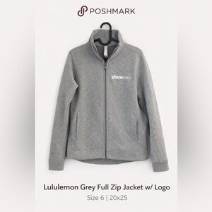 Lululemon Grey Full Zip Jacket w/ Logo | Size 6 | 20x25